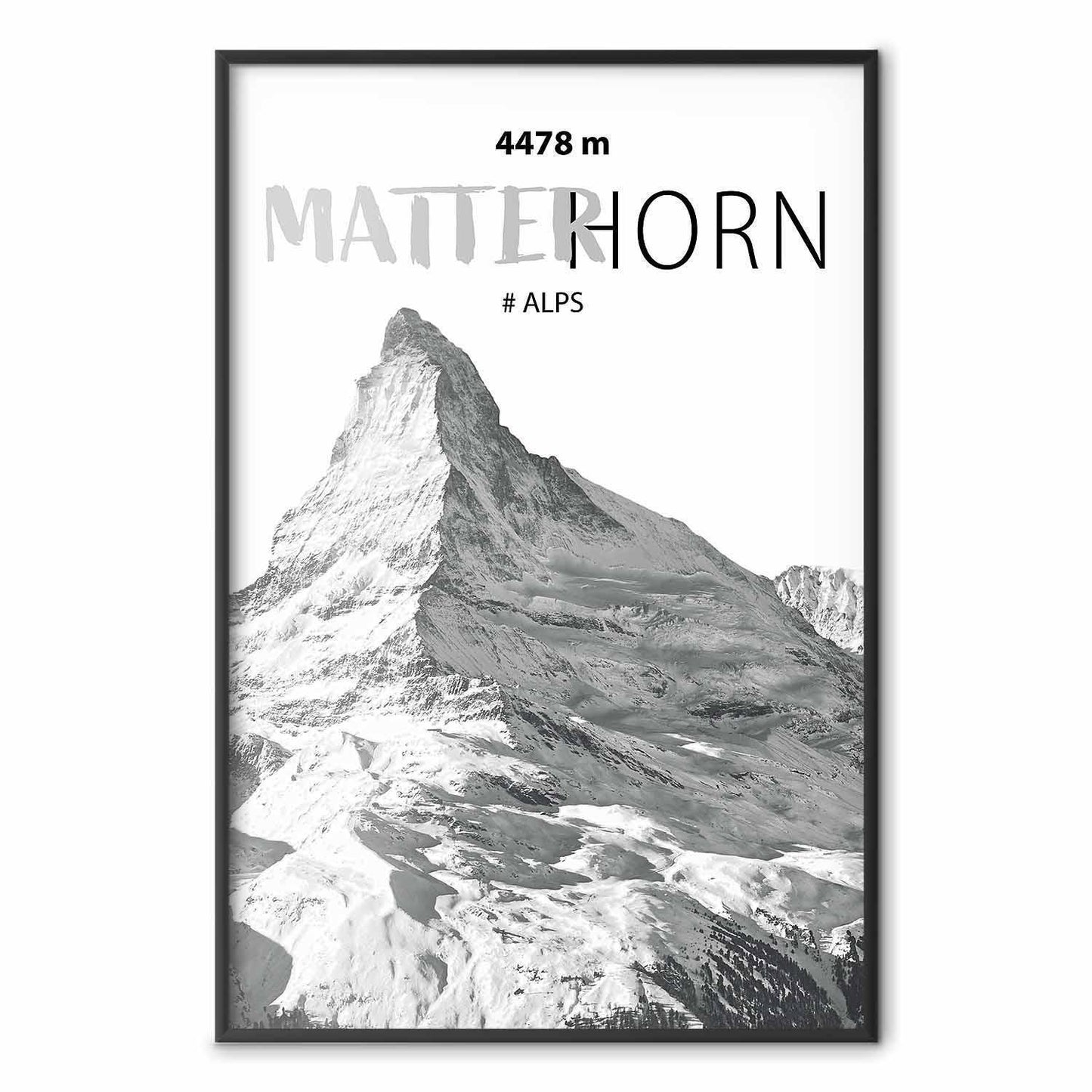 Poster - The majestic Matterhorn mountain peak, crown of mountains, mountain landscape