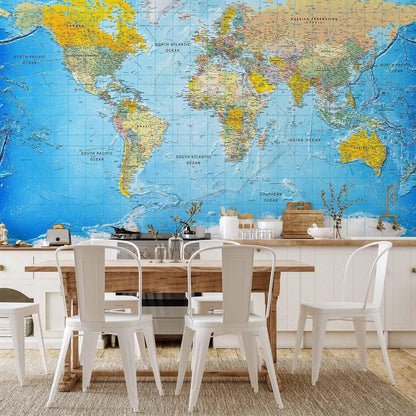 Fototapete „World Classic Map“ – Stilvolle Weltkarte für Ihre Wand