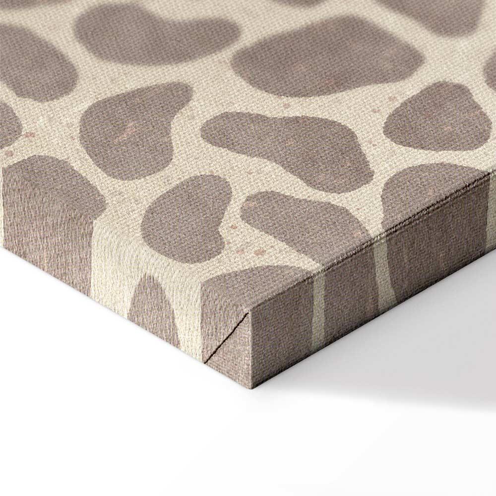 Leinwandbild - Salt Square - Colorful Illustrated Townhouses Against a Cloudy Sky Background