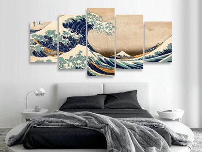 Leinwandbild „Die große Welle vor Kanagawa“ – Japanische Kunst
