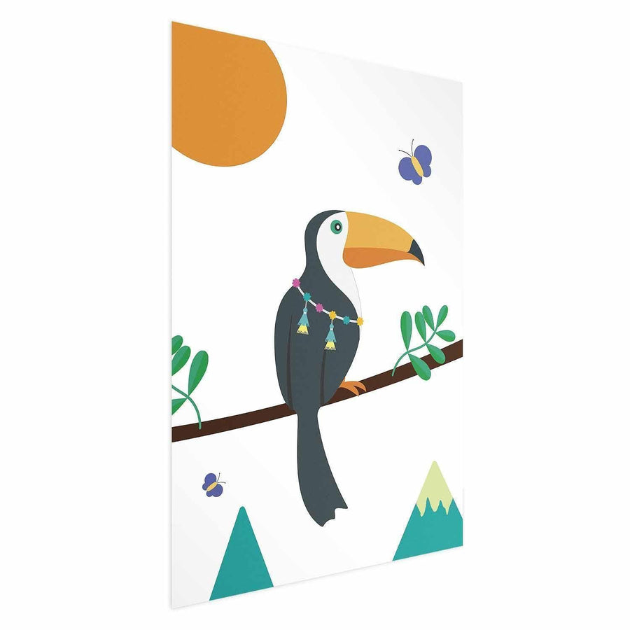 Poster - Toucan and Butterflies Artgeist