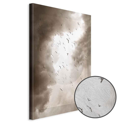 Leinwandbild - Birds in the Clouds (1 Part) Vertical