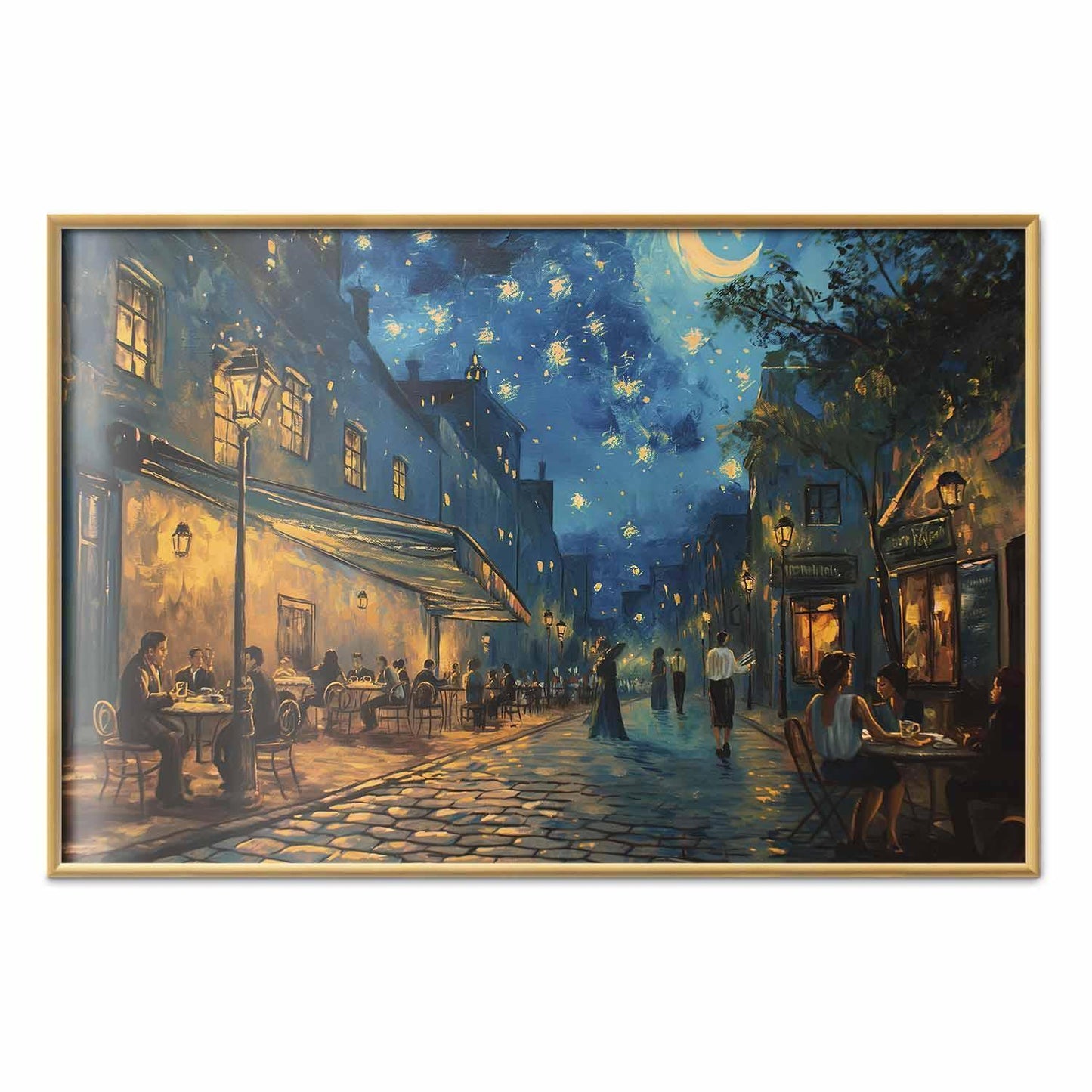 Poster - Paris street – a painting inspired by Vincent van Gogh's style