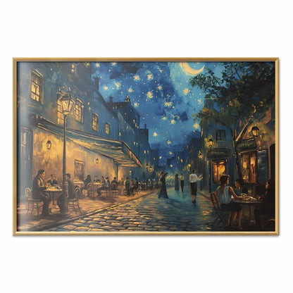 Poster - Paris street – a painting inspired by Vincent van Gogh's style