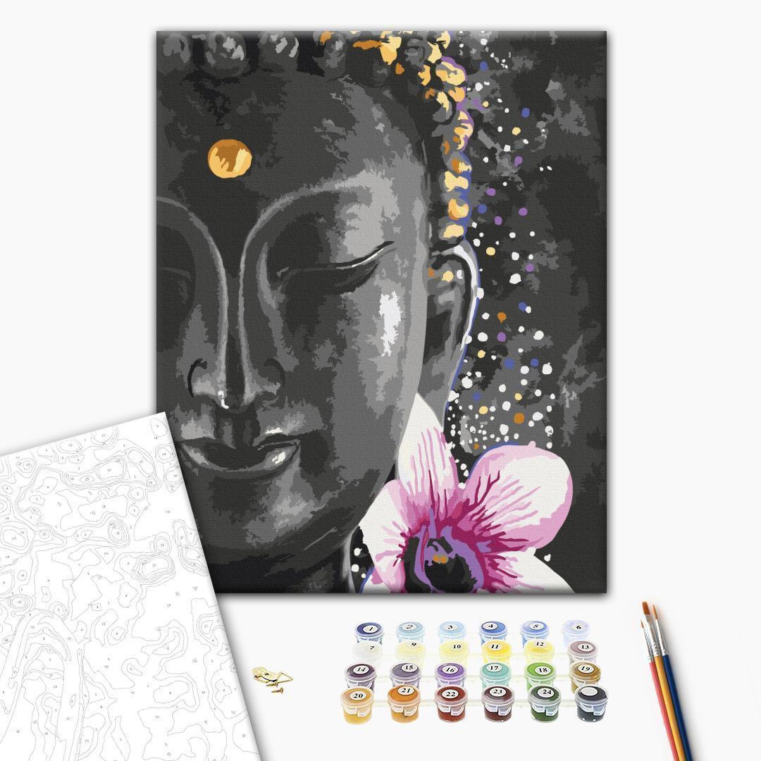 Malen nach Zahlen - Buddha and Flower