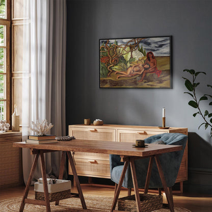 Leinwandbild - Frida Kahlo – Two Nudes in a Forest (The Earth Itself)