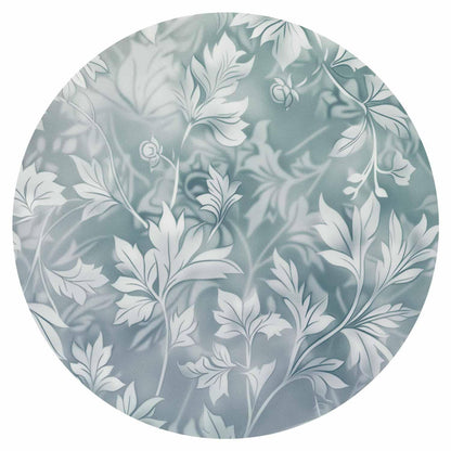 Runde Fototapete - Distressed floral patterns in muted turquoises
