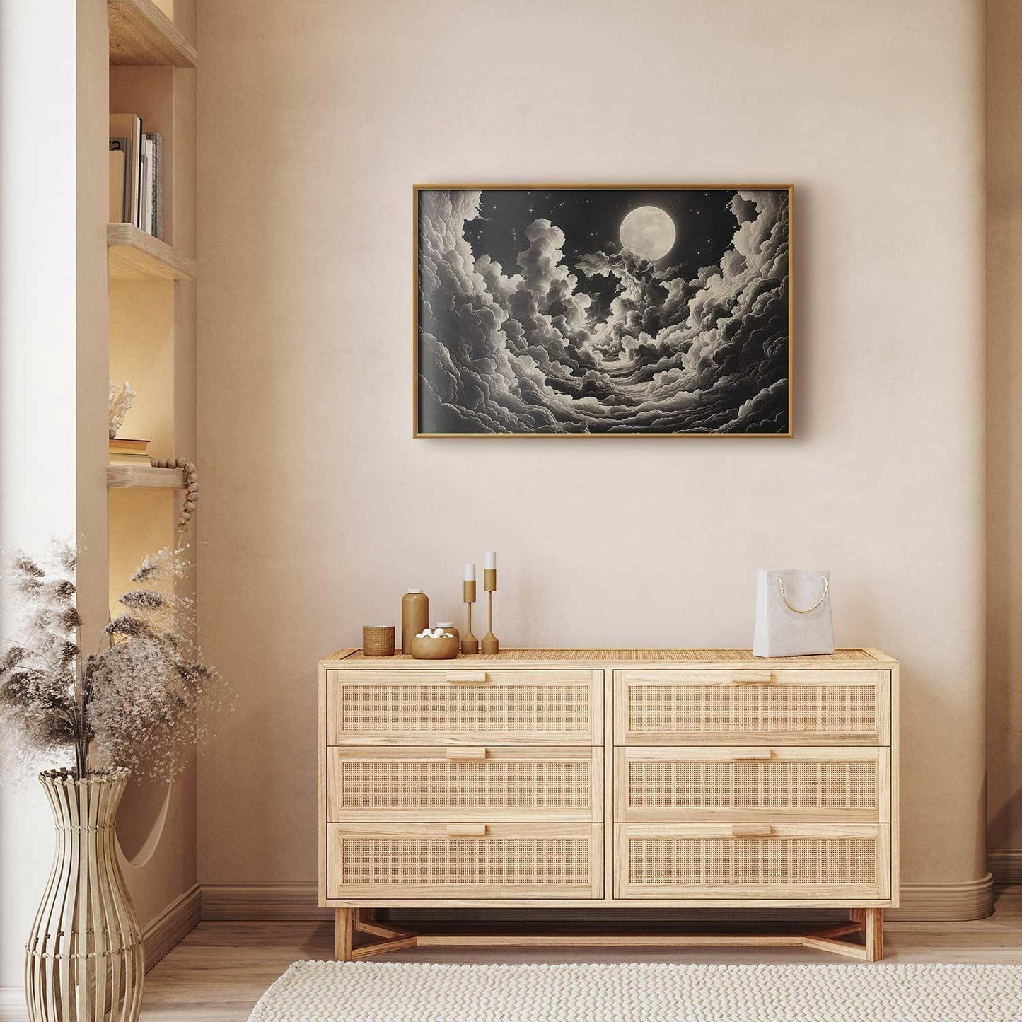 Poster - Moon and Stars Singing Among the Great Clouds