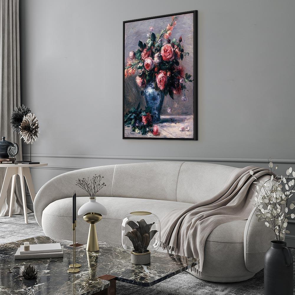 Leinwandbild - Pierre-Auguste Renoir – Vase of Roses
