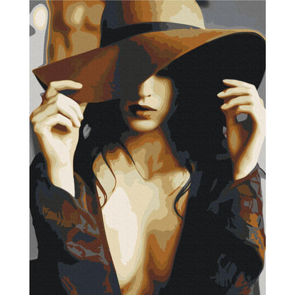 Malen nach Zahlen - Brown Hat