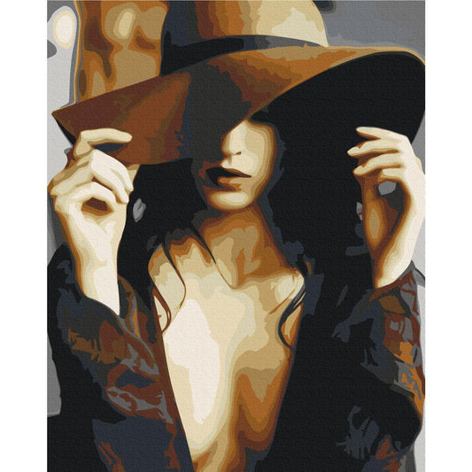 Malen nach Zahlen - Brown Hat
