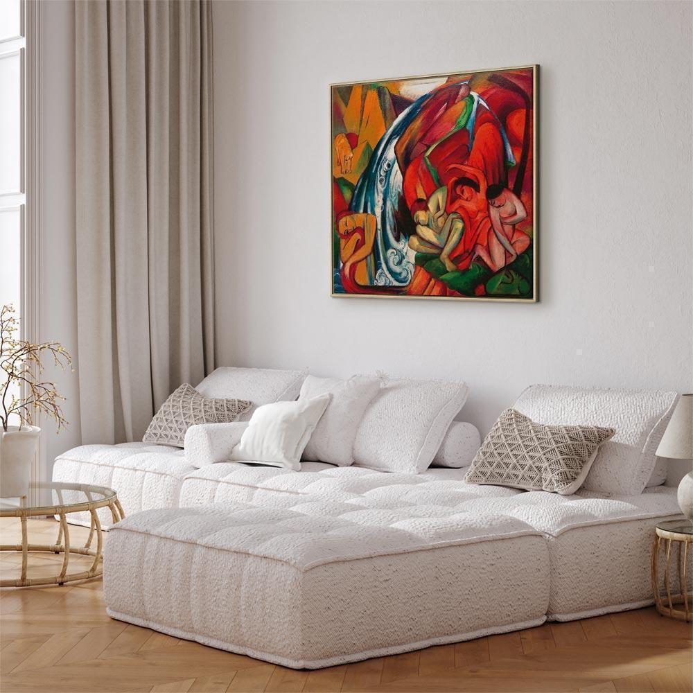 Leinwandbild - Franz Marc – The waterfall (Women under a waterfall)