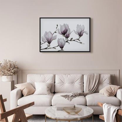 Leinwandbild - Painted Magnolias (1 Part) Wide