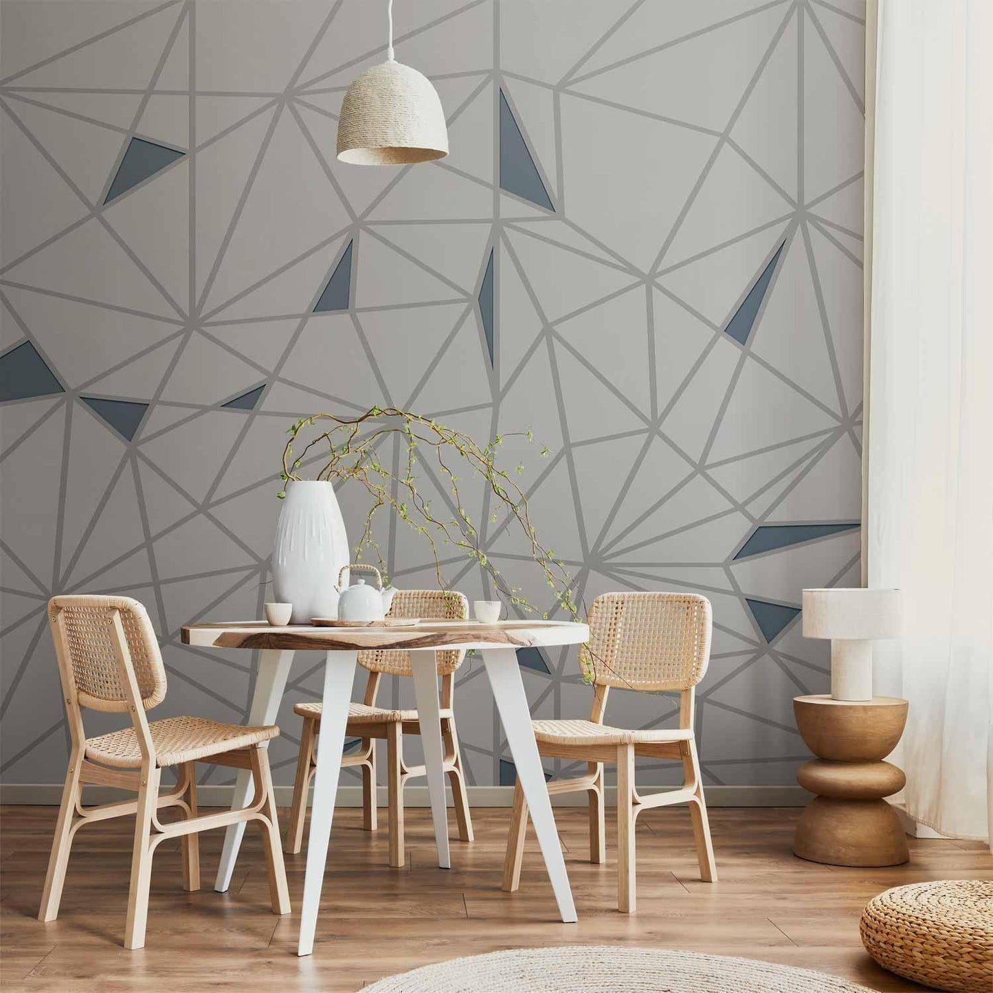 Vlies-Fototapete Linien der Verbindung – elegante geometrische Wandgestaltung

