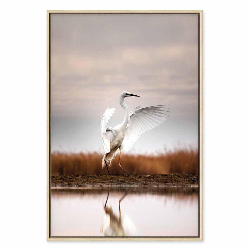 Leinwandbild - Autumn by the Lake (1 Part) Vertical