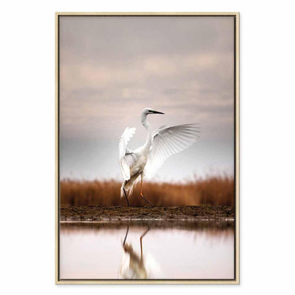 Leinwandbild - Autumn by the Lake (1 Part) Vertical