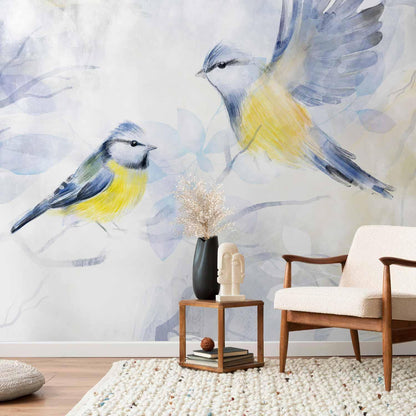 Fototapete - Watercolor Tit - First Variant