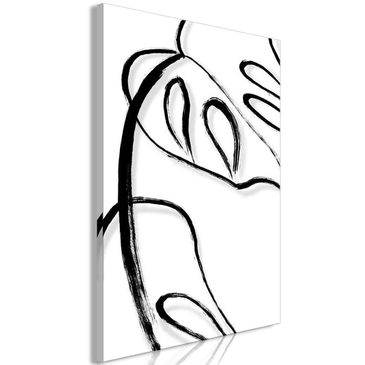 Leinwandbild - White Monstera (1 Part) Vertical Artgeist