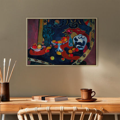 Leinwandbild - Henri Matisse – Still Life with Fruit and Bronze Statuette