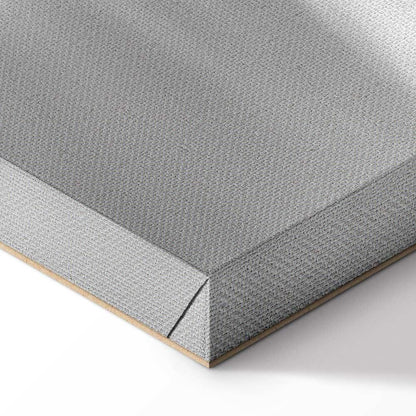 Leinwandbild Wasserfall mit roten Bäumen – Schwarz-Weiß Naturszene mit Farbakzent