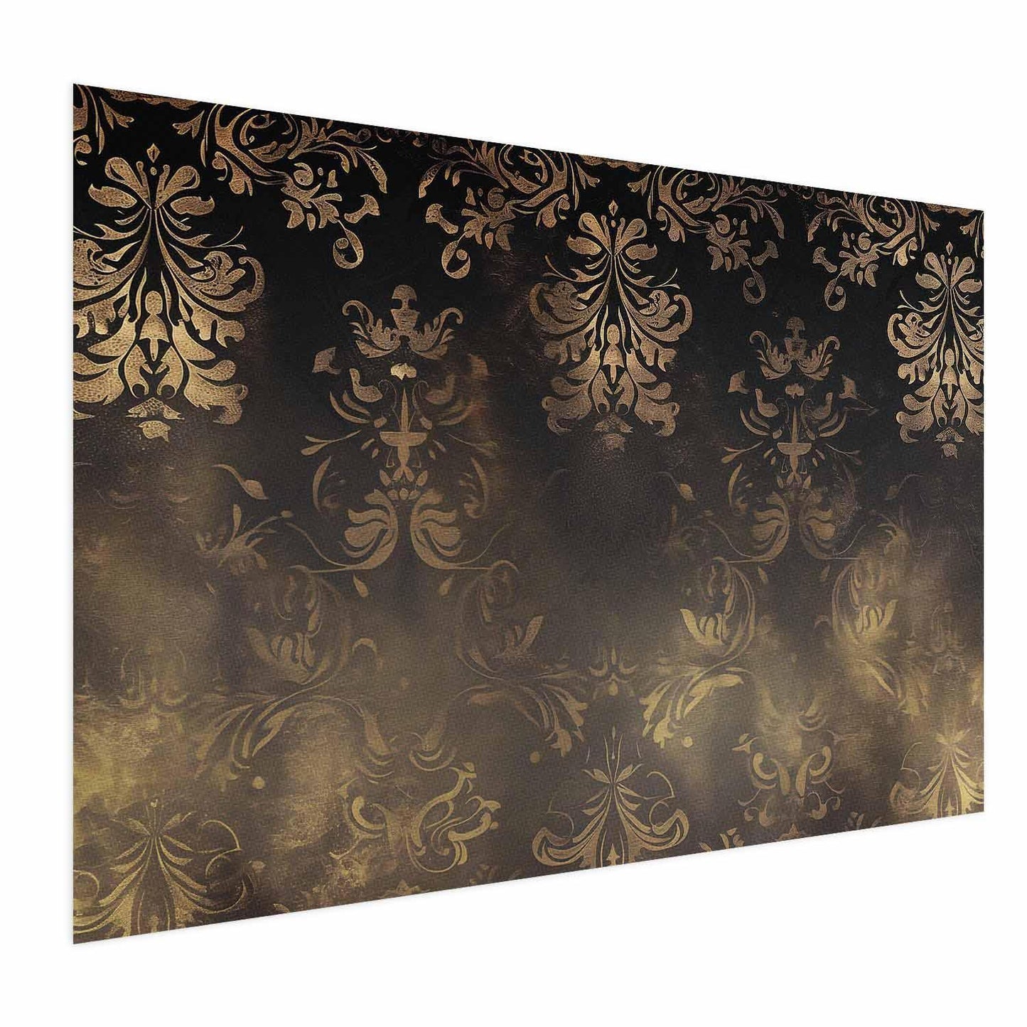 Poster - Dark Baroque Patterns with Golden Accents Artgeist