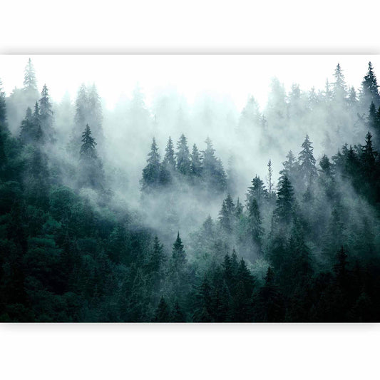 Fototapete - Mountain Forest (Dark Green)