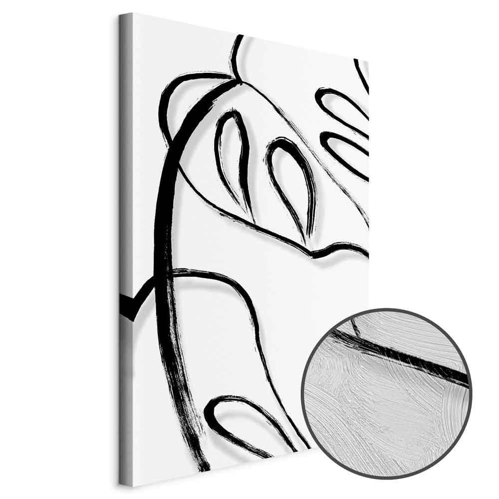 Leinwandbild - White Monstera (1 Part) Vertical