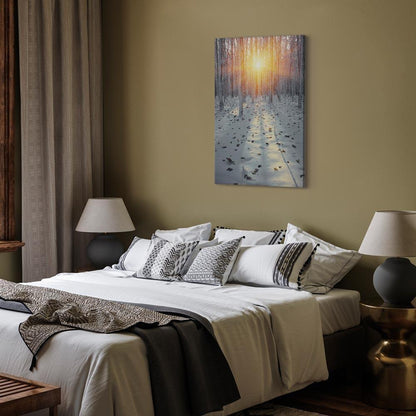 Leinwandbild - Winter Afternoon (1 Part) Vertical