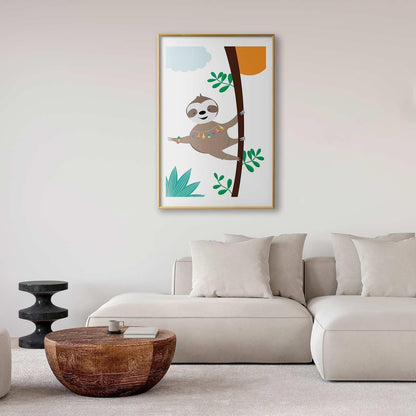 Poster - Cheerful Sloth Artgeist