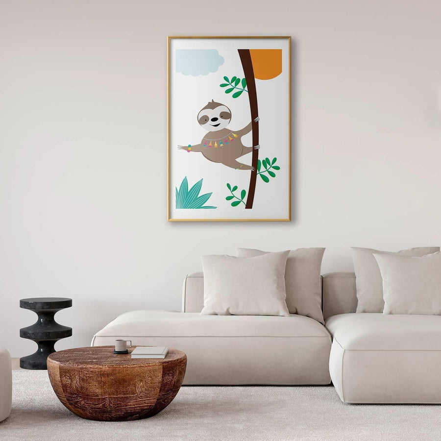 Poster - Cheerful Sloth Artgeist