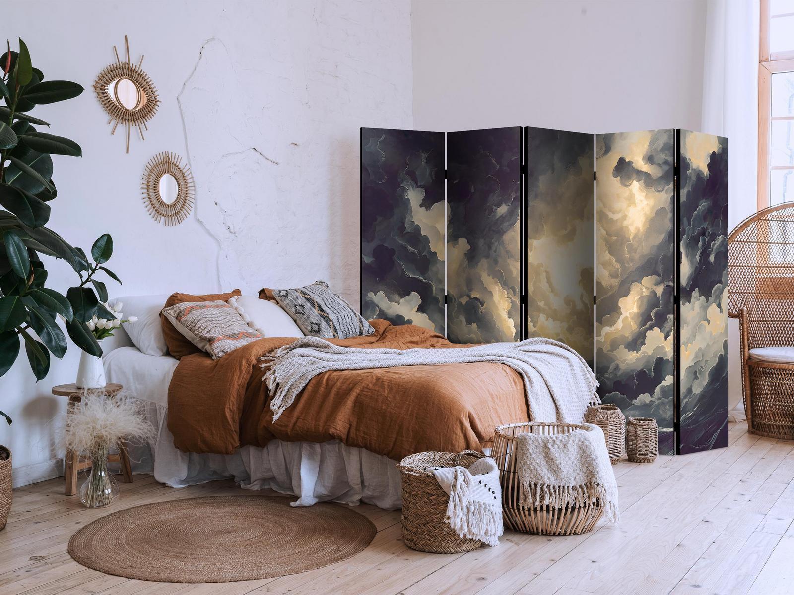 Paravent - Epic Light Play: The Sun Battling for Dominance Over the Clouds Artgeist