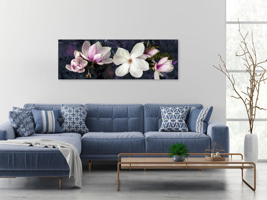 Leinwandbild - Avant-Garde Magnolia (1 Part) Narrow Violet Artgeist