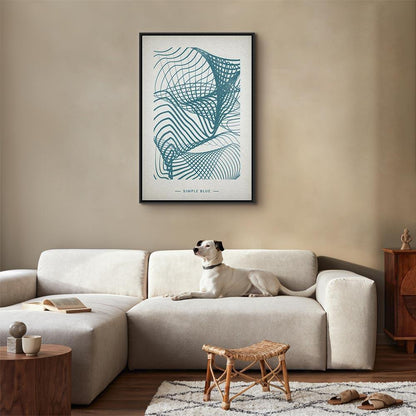 Leinwandbild - Simple Blue (1 Part) Vertical