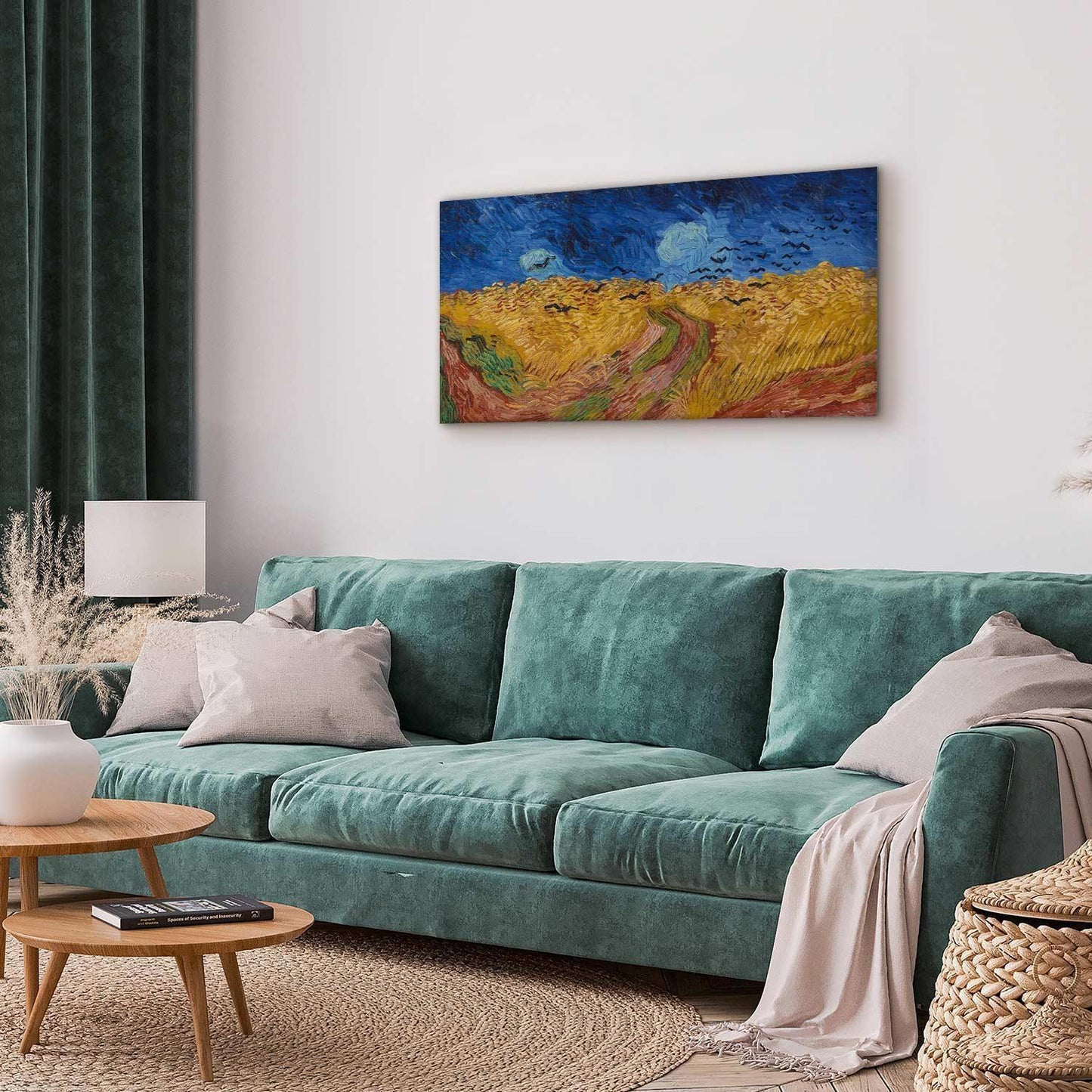 Leinwandbild - Wheatfield With Crows Artgeist