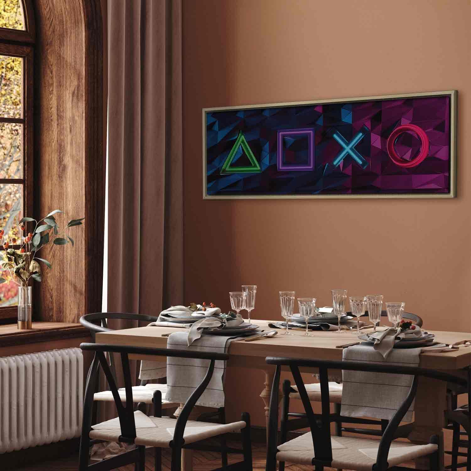 Leinwandbild - Facade of Symbols (1 Part) Narrow Artgeist