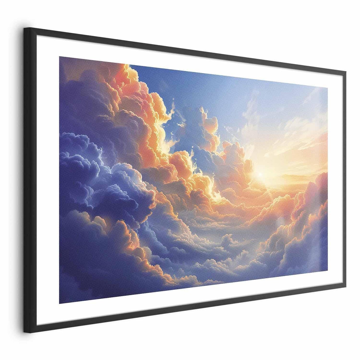 Poster - Sunset Over a Cloudy Sea: A Wonderful Symphony of Colors Artgeist