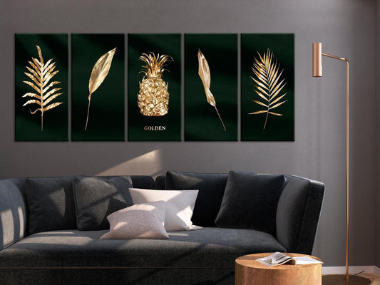 Leinwandbild - Exotic Elements (5 Parts) Wide