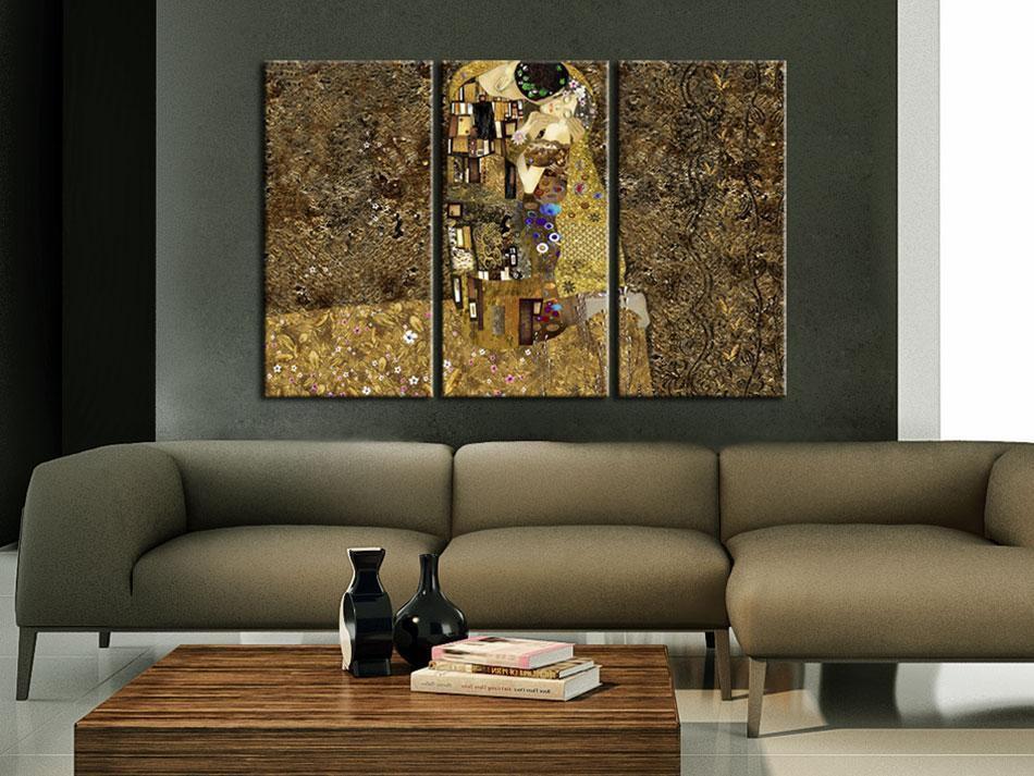 Leinwandbild - Klimt inspiration - Kiss
