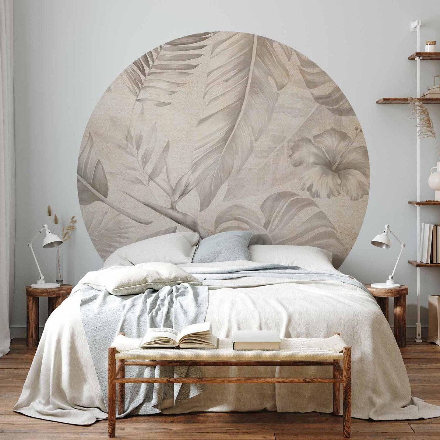 Runde Fototapete - Tropics in sepia