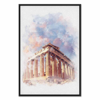 Leinwandbild - Painted Parthenon (1 Part) Vertical