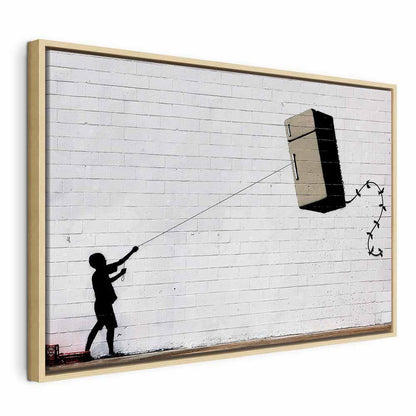 Leinwandbild - Flying Fridge (1 Part) Wide