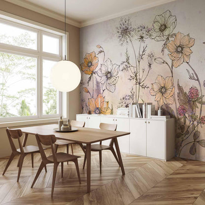 Fototapete - Day in the Meadow - First Variant