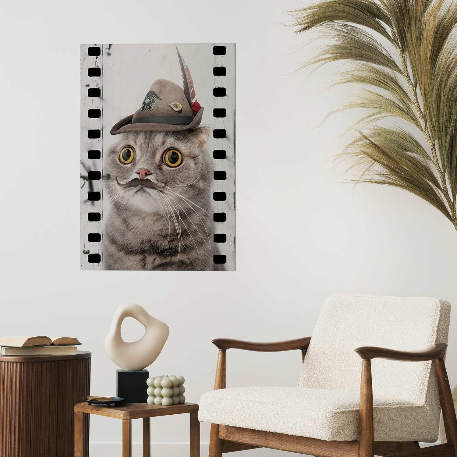 Poster - Cat in a Hat Artgeist