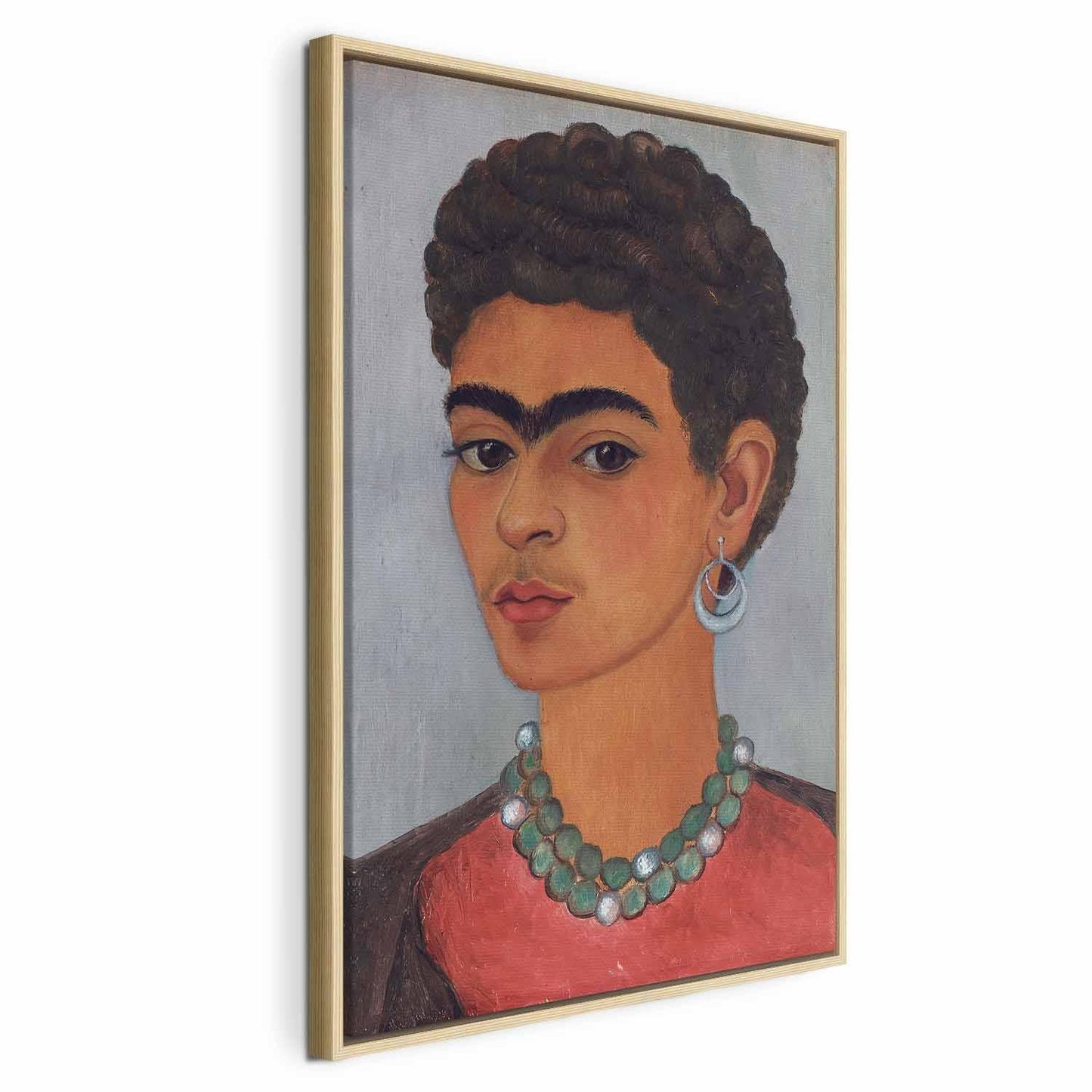 Leinwandbild - Frida Kahlo – Self-Portrait with Curly Hair