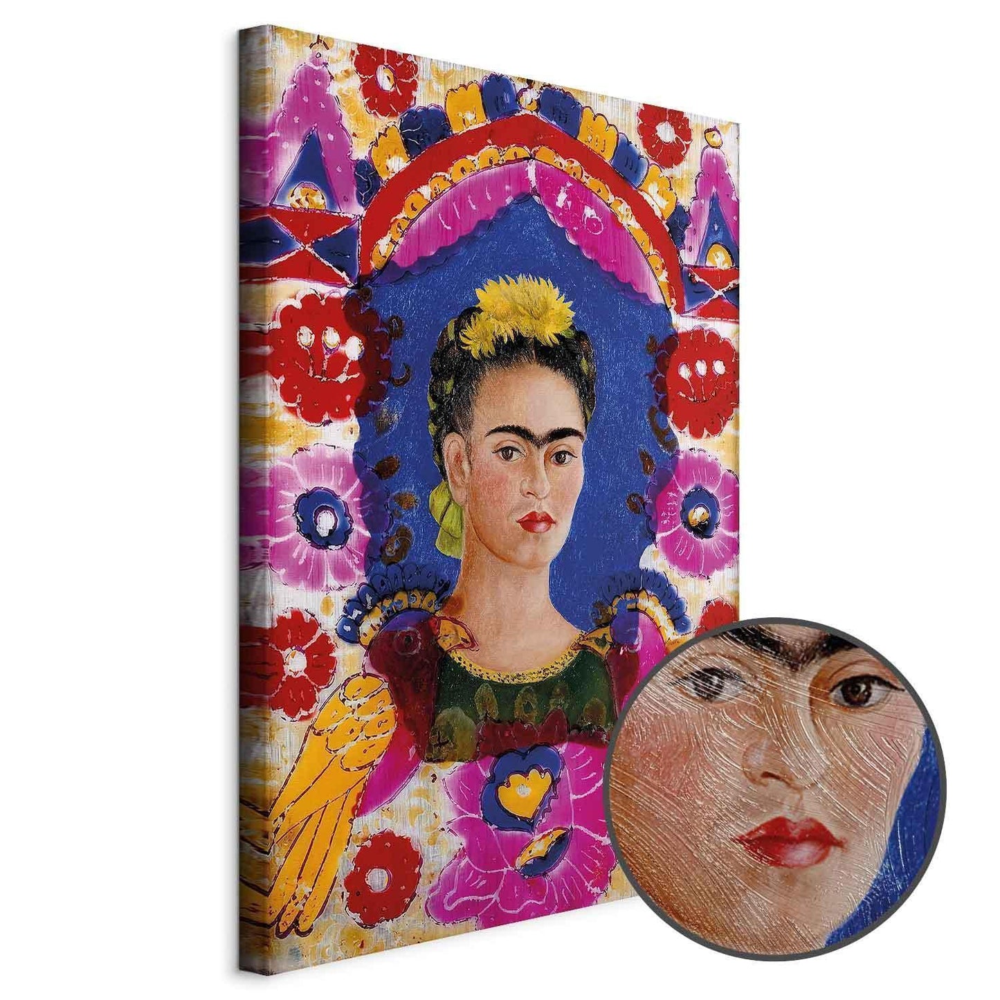 Leinwandbild - Frida Kahlo – The Frame (Self-Portrait)
