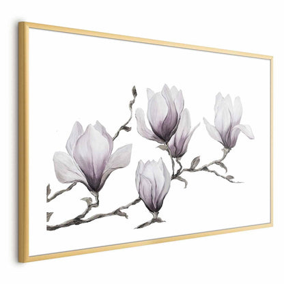 Poster Gemalte Magnolien – Florale Eleganz in Pastell