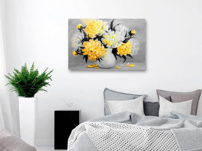 Wohnzimmer mit Leinwandbild „Fragrant Colours“

