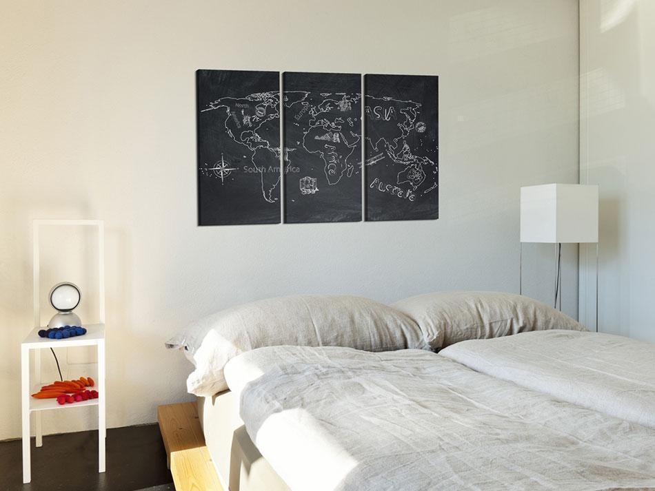 Korkbild - Travel broadens the mind (triptych)