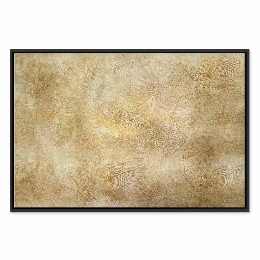 Leinwandbild - Vintage Leaves (1 Part) Wide