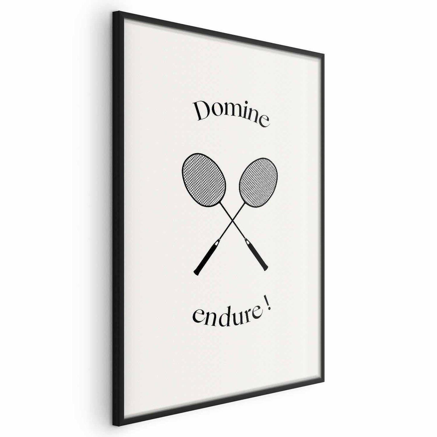 Poster - Summer Games - Badminton Rackets on a White Background Artgeist